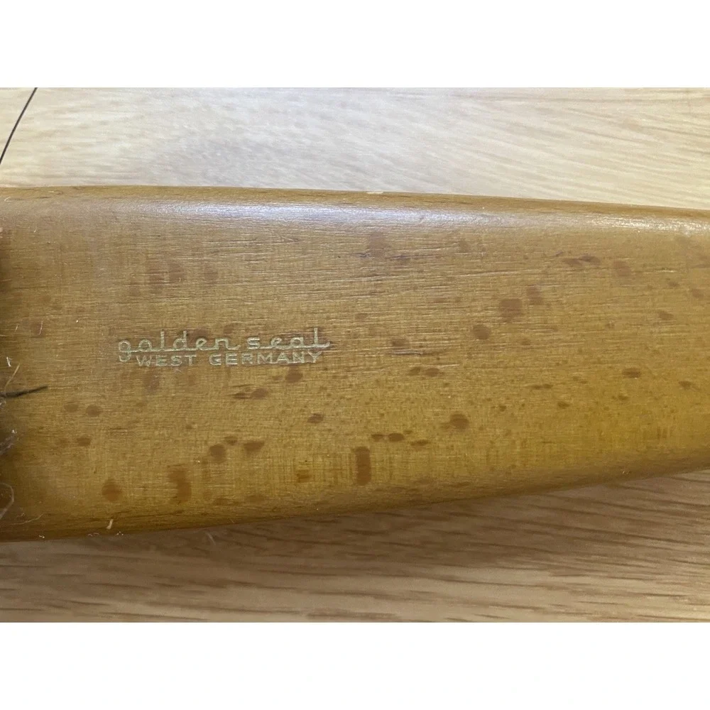 Vintage Golden Seal West Germany Brush & Shoe Horn‎ Travel Grooming Set